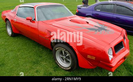 Chevrolet Camaro z/28 Red Vintage Retro Show Shine Day Out, Melbourne Victoria Stockfoto