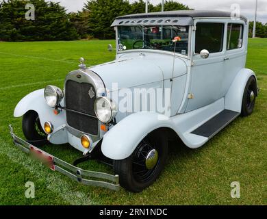 Old Ford Blue Vintage Retro Show Shine Day Out, Melbourne Victoria Stockfoto