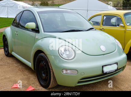 Volkswagen VW Beetle Green Vintage New Beetle Retro Show Shine Day Out, Melbourne Victoria Stockfoto