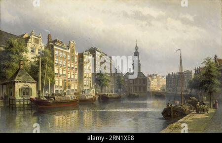 Der Singel, Amsterdam, schaut in Richtung Mint. 1886 von Eduard Alexander Hilverdink Stockfoto