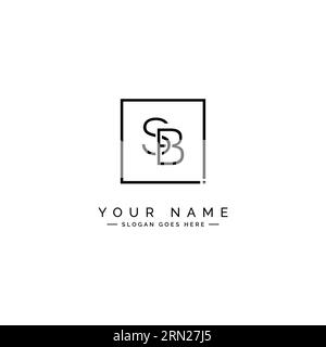 SB Minimal Vector Logo – einfaches Business-Logo für Monogramm S und B Stock Vektor