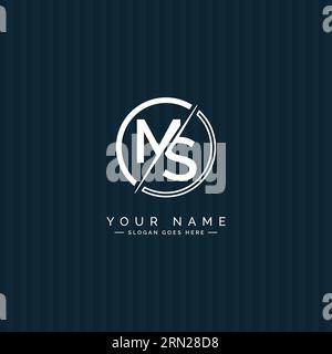 Initial MS Vector Logo – elegante Monogramm-Vorlage für die Buchstaben M und S für Ihr Unternehmen Stock Vektor