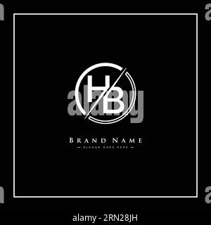 HB Minimal Vector Logo - einfaches Business-Logo für Monogramm H und B Stock Vektor