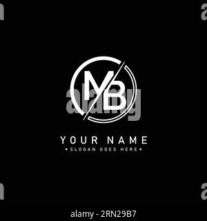 MB Minimal Vector Logo - einfaches Business-Logo für Monogramm M und B Stock Vektor