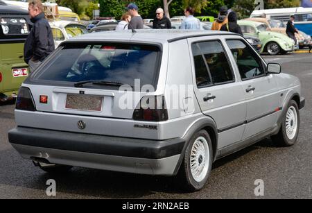 Volkswagen VW Golf Mk2 Mark II ll Silver Vintage Retro Show Shine Day Out, Melbourne Victoria Stockfoto