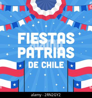 Fiestas patrias de chile Illustration Vektor-Design Stock Vektor