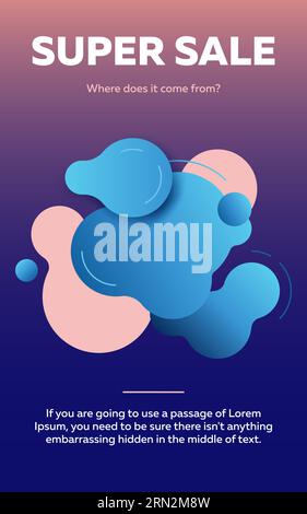 Super Sale abstraktes, farbenfrohes Hintergrunddesign Stock Vektor