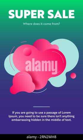 Super Sale farbenfrohes Werbedesign im Hintergrund Stock Vektor