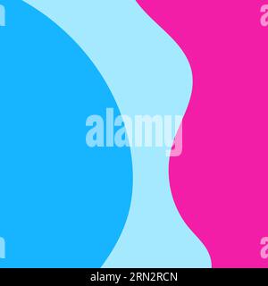 Rosa und Blau abstrakter gewellter Vektor-Hintergrund Stock Vektor