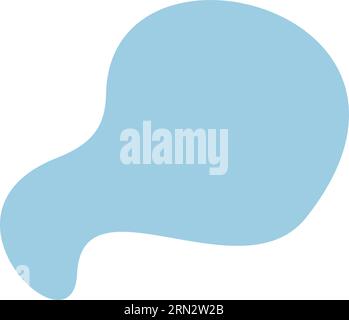 BLOB-organische Form für Kopierraum. Abstrakte Fluidwellenform für Elementbanner und Flyer. BLOB runde Form einfach für grafische Werbegestaltung. Vektorillus Stock Vektor