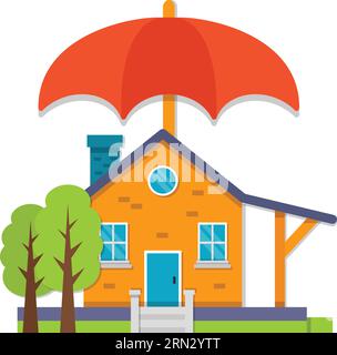 Versicherungskonzept, Power of Nature Vector Color Icon Design, Symbol für Naturkatastrophen, Umweltschutzschild, Act of God Stock Vektor