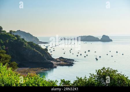 Frankreich, Ille et Vilaine, Emerald Coast, Cancale, Cancale Rock und Rimains Island Stockfoto