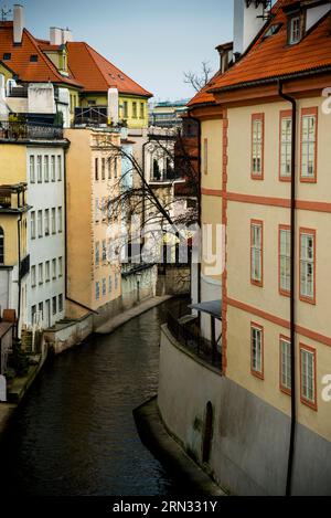 Teufelskanal in Prag, Tschechische Republik. Stockfoto