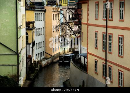 Teufelskanal in Prag, Tschechische Republik. Stockfoto