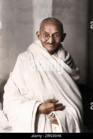 Studiofoto von Mohandas K. Gandhi, London, 1931. Stockfoto