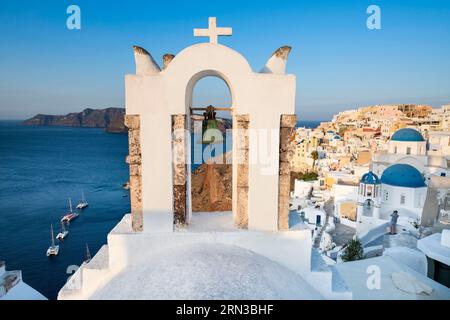 Grèce, Kykladen, Insel Santorin, Dorf Oia Stockfoto