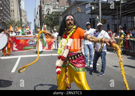 41. Jährliche India Day Parade auf der Madison Avenue in New York City im Jahr 2023. Stockfoto