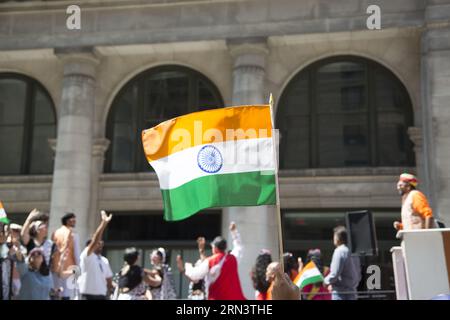 41. Jährliche India Day Parade auf der Madison Avenue in New York City im Jahr 2023. Stockfoto