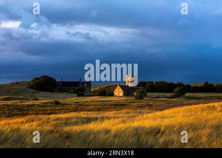 Snook Tower und House auf Holy Island Stockfoto