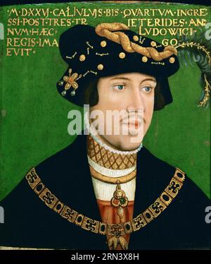 Porträt von Ludwig II., König van Ungarn um 1522 von Hans Krell Stockfoto