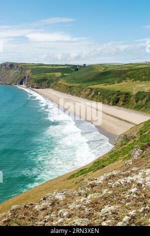 Porth Ceiriad Strand am Wales Coast Path auf der Llyn Halbinsel, Gwynedd, Wales Stockfoto