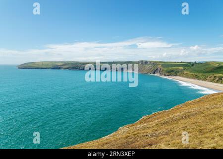 Porth Ceiriad Strand am Wales Coast Path auf der Llyn Halbinsel, Gwynedd, Wales Stockfoto