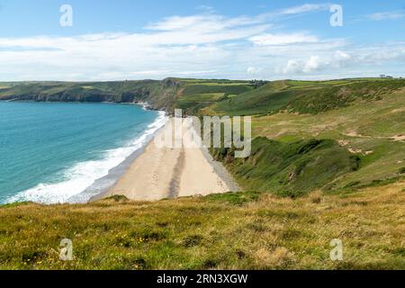 Porth Ceiriad Strand am Wales Coast Path auf der Llyn Halbinsel, Gwynedd, Wales Stockfoto