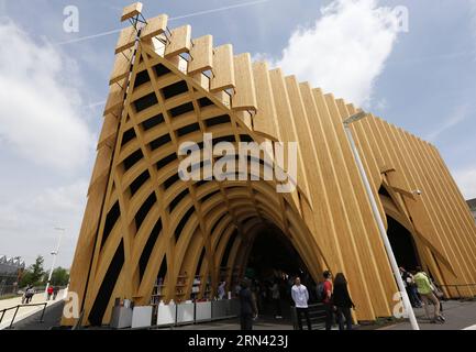 Das Foto vom 2. Mai 2015 zeigt den France Pavilion auf der Milan Expo 2015 in Mailand. Die Mailänder Expo wird bis Oktober 31 stattfinden und wird voraussichtlich mehr als 20 Millionen Besucher anziehen. ) ITALIEN-MAILAND-EXPO YexPingfan PUBLICATIONxNOTxINxCHN Foto aufgenommen AM 2. Mai 2015 zeigt Frankreich Pavillon AUF DER Mailand EXPO 2015 in Mailand Italien die Mailand EXPO läuft bis Oktober 31 und WIRD voraussichtlich mehr als 20 Millionen Besucher anziehen Italien Mailand EXPO YexPingfan PUBLICATIONxNOTxINxCHN Stockfoto