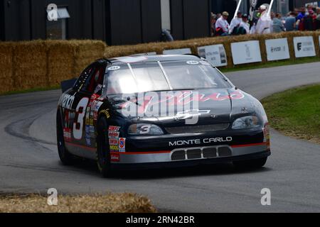 Will Spencer, Jamie France, Chevrolet Monte Carlo, 75 Jahre NASCAR, National Association for Stock Car Racing, Rennmaschinen aus den guten alten USA Stockfoto