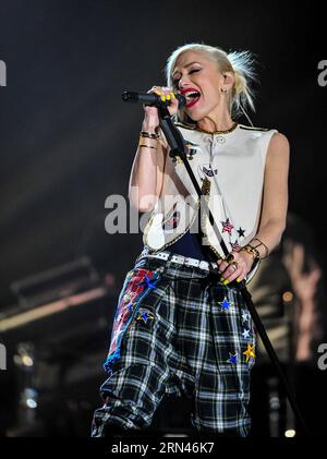 (150509) -- LAS VEGAS, 9. Mai 2015 -- Gwen Stefani of No Doubt tritt am 9. Mai 2015 auf dem Rock in Rio USA in Las Vegas auf. (Djj) U.S.-LAS VEGAS-ROCK IN RIO USA-KEIN ZWEIFEL ZhangxChaoqun PUBLICATIONxNOTxINxCHN Las Vegas 9. Mai 2015 Gwen Stefani of No Doubt spielt AUF DEM Rock in Rio USA in Las Vegas The United States 9. Mai 2015 djj U S Las Vegas Rock in Rio USA No Doubt ZhangxChaoqun PUBLICATIONxNOTxCHINxN Stockfoto