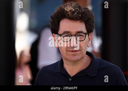 Monza, Italien. August 2023 31. Ehemaliger Teamchef von Scuderia Ferrari Mattia Binotto im Fahrerlager bei Vorschauen vor dem F1 Grand Prix of Italy im Autodromo Nazionale am 31. August 2023 in Monza, Italien. Dank: Marco Canoniero/Alamy Live News Stockfoto