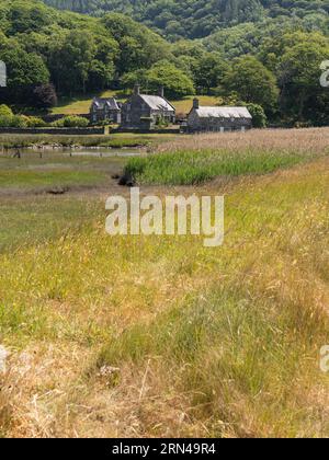 Mawddach Mündung bei Fairbourne, Wales, Großbritannien Stockfoto