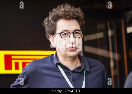 BINOTTO Mattia (ita), ehemaliger Geschäftsführer der Scuderia Ferrari, Portrait während des Formel 1 Pirelli Grand Premio dÂ&#x80;&#x99;Italia Grand Prix 2023, 14. Runde der Formel-1-Weltmeisterschaft 2023 vom 1. Bis 3. September 2023 auf dem Autodromo Nazionale di Monza in Monza, Italien Stockfoto