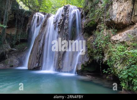 Blederija Wasserfall in der Nähe des Dorfes Reka im Osten Serbiens Stockfoto