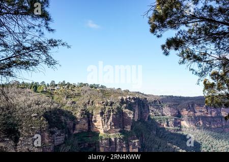 Sydney, Australien. August 2023. Sydney, Australien, 18. August 2023: Allgemeiner Blick auf die Blue Mountains im Blue-Mountains-Nationalpark in Sydney, New South Wales, Australien. (Daniela Porcelli/SPP) Credit: SPP Sport Press Photo. Alamy Live News Stockfoto