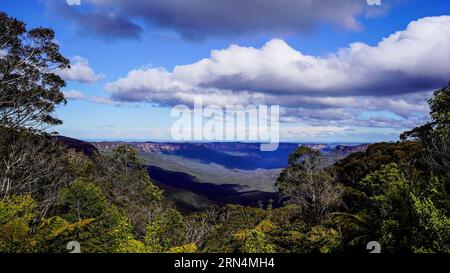 Sydney, Australien. August 2023. Sydney, Australien, 18. August 2023: Allgemeiner Blick auf die Blue Mountains im Blue-Mountains-Nationalpark in Sydney, New South Wales, Australien. (Daniela Porcelli/SPP) Credit: SPP Sport Press Photo. Alamy Live News Stockfoto