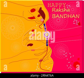 Raksha Bandhan Celebration Vektor Illustration. Stock Vektor