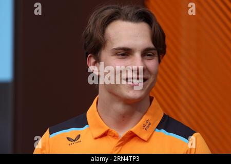 Monza, Italien. August 2023 31. Oscar PiNGvon McLaren während Vorschauen vor dem F1 Grand Prix von Italien auf dem Autodromo Nazionale am 31. August 2023 in Monza, Italien. Dank: Marco Canoniero/Alamy Live News Stockfoto