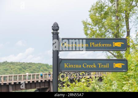 Kinzua Bridge Allegheny State Park Abenteuerattraktion in Pennsylvania Stockfoto