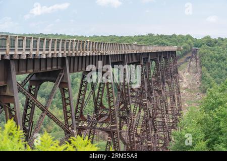 Kinzua Bridge Allegheny State Park Abenteuerattraktion in Pennsylvania Stockfoto