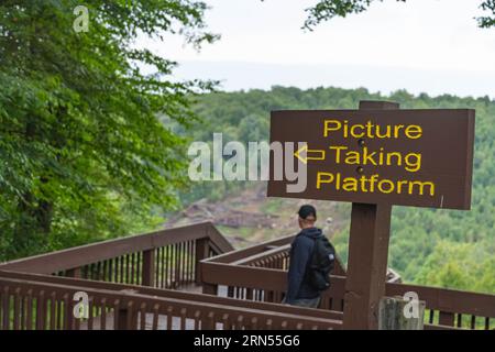 Kinzua Bridge Allegheny State Park Abenteuerattraktion in Pennsylvania Stockfoto