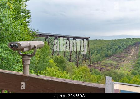 Kinzua Bridge Allegheny State Park Abenteuerattraktion in Pennsylvania Stockfoto