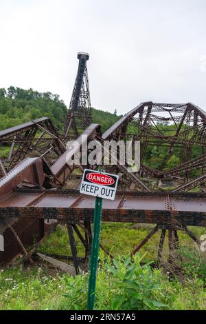 Kinzua Bridge Allegheny State Park Abenteuerattraktion in Pennsylvania Stockfoto