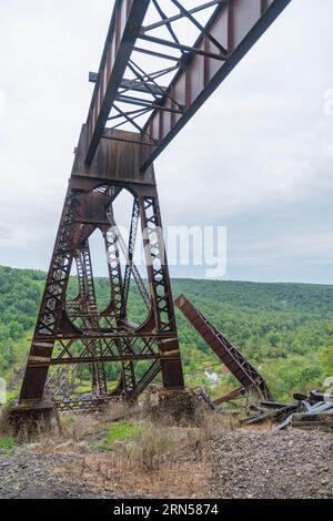 Kinzua Bridge Allegheny State Park Abenteuerattraktion in Pennsylvania Stockfoto