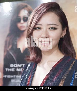 LOS ANGELES, 28. Juni 2015 -- die Pop-Sängerin Jane Zhang trifft die Medien nach der Premiere des Films Terminator Genisys in Hollywood, USA, 28. Juni 2015. Der Film Wil kam am 1. Juli in den USA auf den Bildschirm. ) US-HOLLYWOOD-FILM-TERMINATOR GENISYS-PREMIERE-JANE ZHANG YangxLei PUBLICATIONxNOTxINxCHN Los Angeles Juni 28 2015 Pop-Sängerin Jane Zhang meets the Media nach der Premiere von Film-Terminator Genisys in Hollywood die Vereinigten Staaten Juni 28 2015 der Film WIL traf AM 1. Juli den Bildschirm in den USA Genisys Premiere Jane Zhang YangxLei PUBLICATIONxNOTxINxCHN Stockfoto