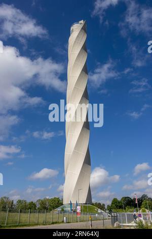 ThyssenKrupp TK Aufzug-Prüfturm 242m Baujahr 2017, Rottweil, Neckartal, Baden-Württemberg, Deutschland Stockfoto