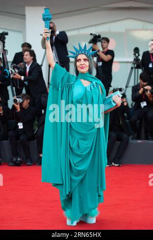 Paris, Frankreich. August 2023 31. Besuch der Ferrari Premiere im Rahmen des 80. Filmfestivals von Venedig (Mostra) in Venedig, Italien am 31. August 2023. Foto von Aurore Marechal/ABACAPRESS.COM Credit: Abaca Press/Alamy Live News Stockfoto