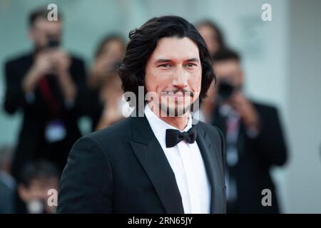 Paris, Frankreich. August 2023 31. Adam Driver nahm am 31. August 2023 an der Ferrari Premiere im Rahmen des 80. Filmfestivals von Venedig (Mostra) in Venedig Teil. Foto von Aurore Marechal/ABACAPRESS.COM Credit: Abaca Press/Alamy Live News Stockfoto