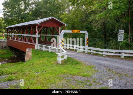 Colvin Covered Bridge, 707 Mill Rd., Schellsburg, PA 15559, Bedford County, Pennsylvania, USA Stockfoto