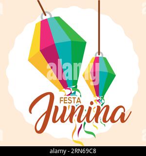 Paar farbige Ornamente für Festa junina Vector Stock Vektor